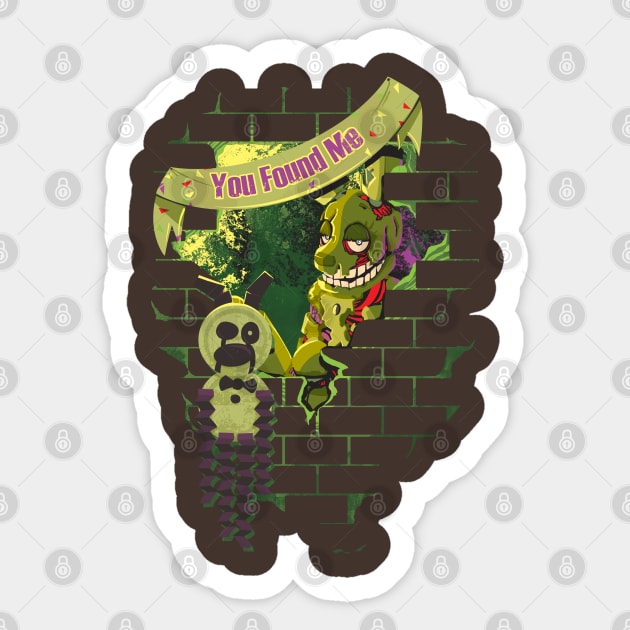 We Love Springtrap Sticker by Niall Byrne